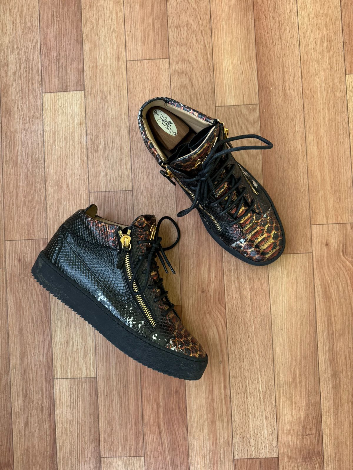 Giuseppe Zanotti 🐍 Giuseppe Zanotti " Snake Skin " Hightop Sneakers Size US 9 / EU 42 - 10 Thumbnail
