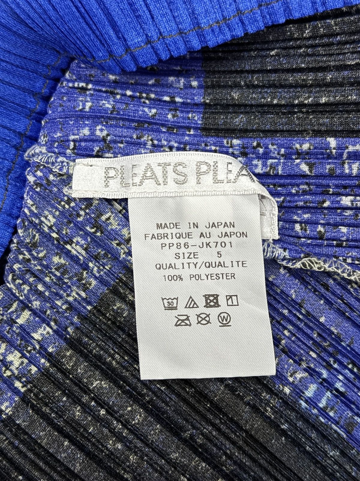 Pleats Please Issey Miyake Aoyama Limited Blue Square Pleated Top Size XXL / US 16-18 / IT 52-54 - 3 Thumbnail