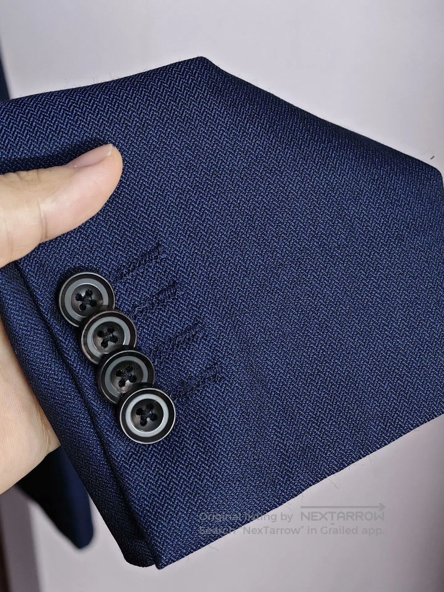 Other Custom Blue Wool Suit Jacket. Size US S / EU 44-46 / 1 - 3 Thumbnail