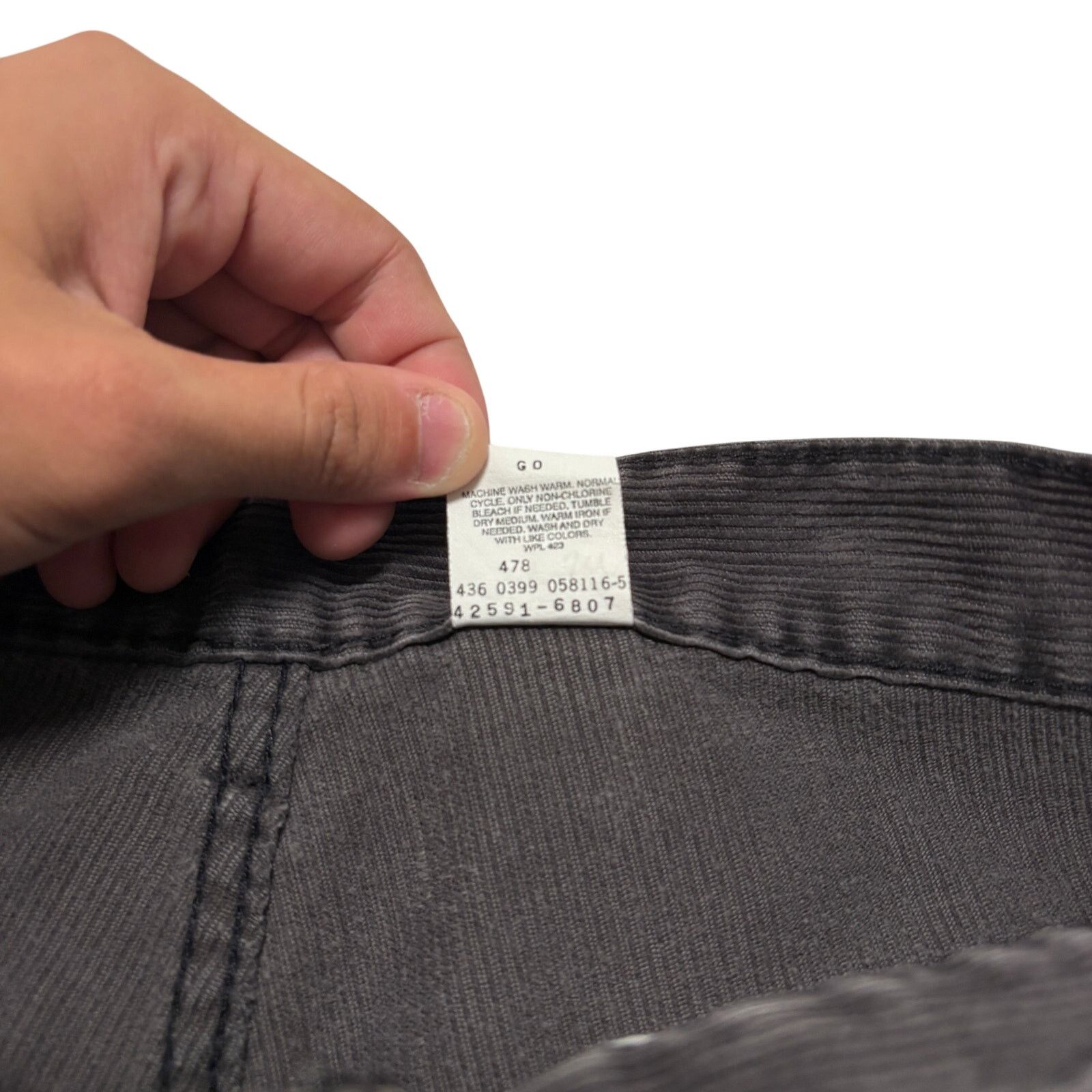 Levi's VTG 90's Levi's L2 Gray Corduroy Baggy Wide Leg Pants 28x26 Size US 28 / EU 44 - 4 Thumbnail
