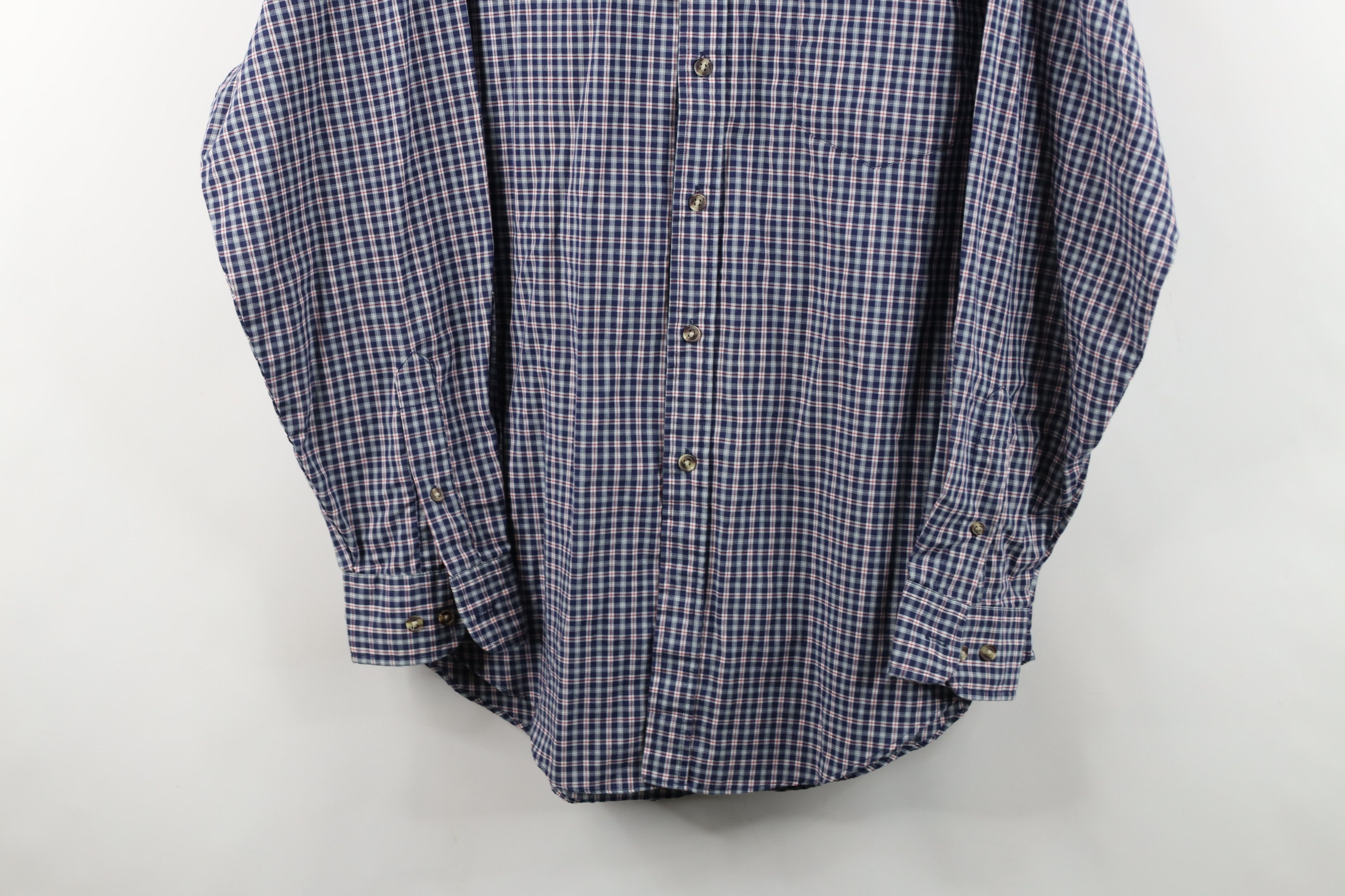 Vintage Vintage 90s Streetwear Collared Button Shirt Blue Plaid Size US M / EU 48-50 / 2 - 3 Thumbnail