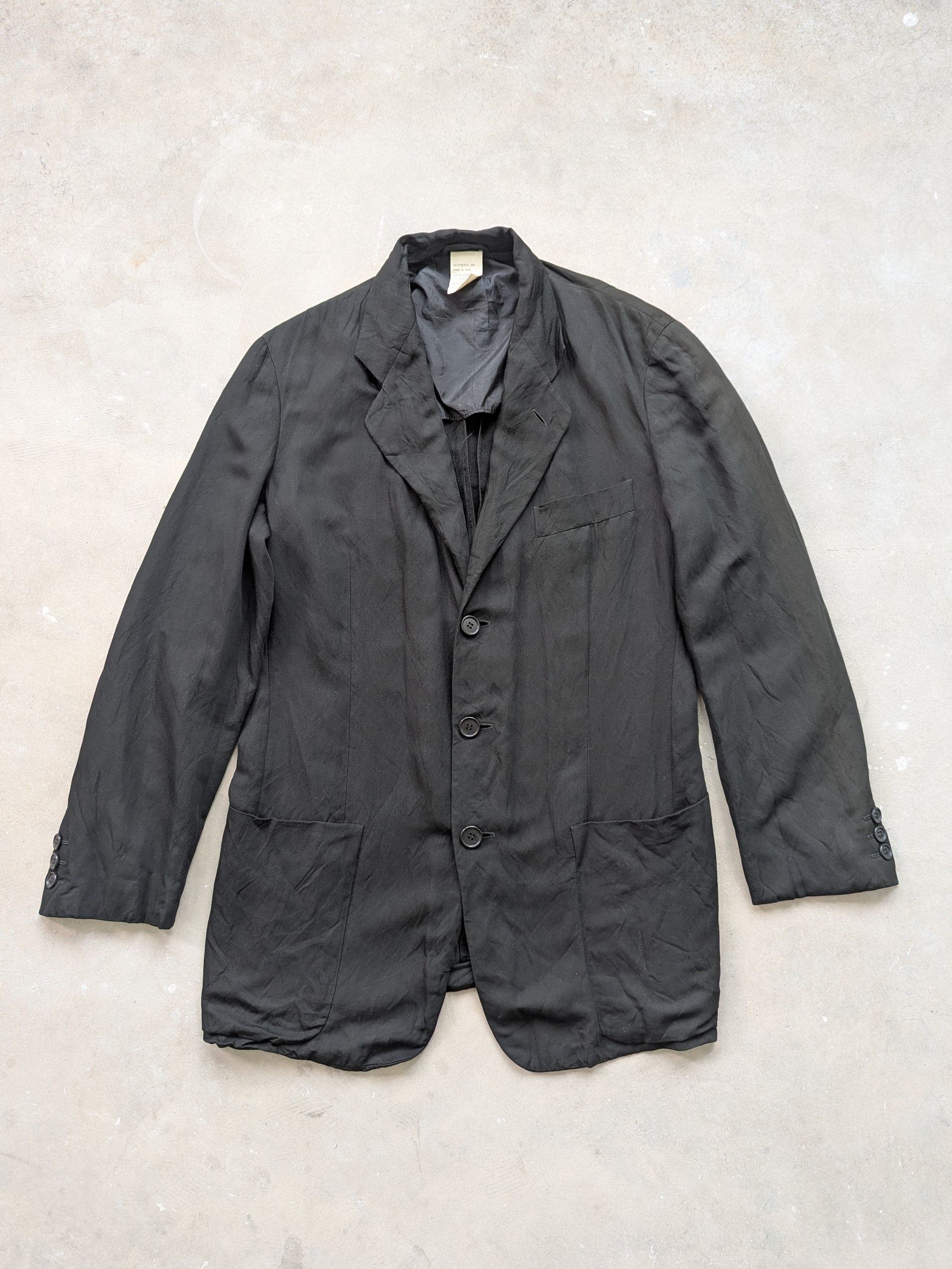 Giorgio Armani × Vintage Vintage 1990s Giorgio Armani Black Blazer Size US M / EU 48-50 / 2 - 1 Thumbnail