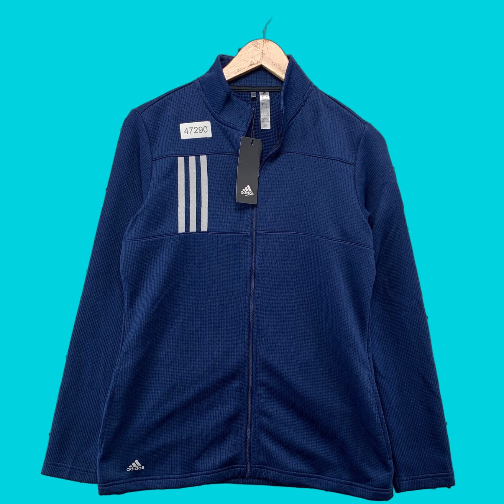 Adidas NEW Adidas Golf Jacket Womens Medium Blue White Zip NWT Size M / US 6-8 / IT 42-44 - 1 Thumbnail