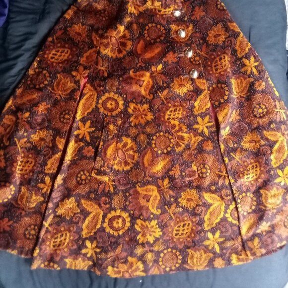Other Vintage Denmark's Floral Chenille Pattern Wool Cape Cloak Size XL / US 12-14 / IT 48-50 - 3 Thumbnail
