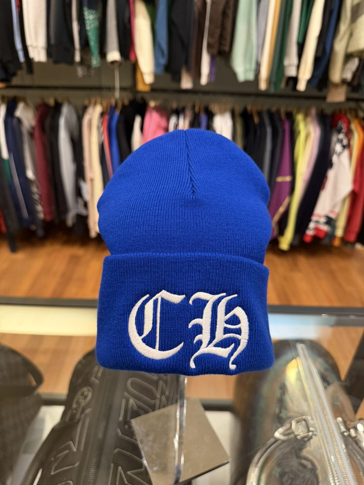 Chrome Hearts Chrome Hearts CH Embroidered Beanie - Blue Size ONE SIZE - 1 Thumbnail