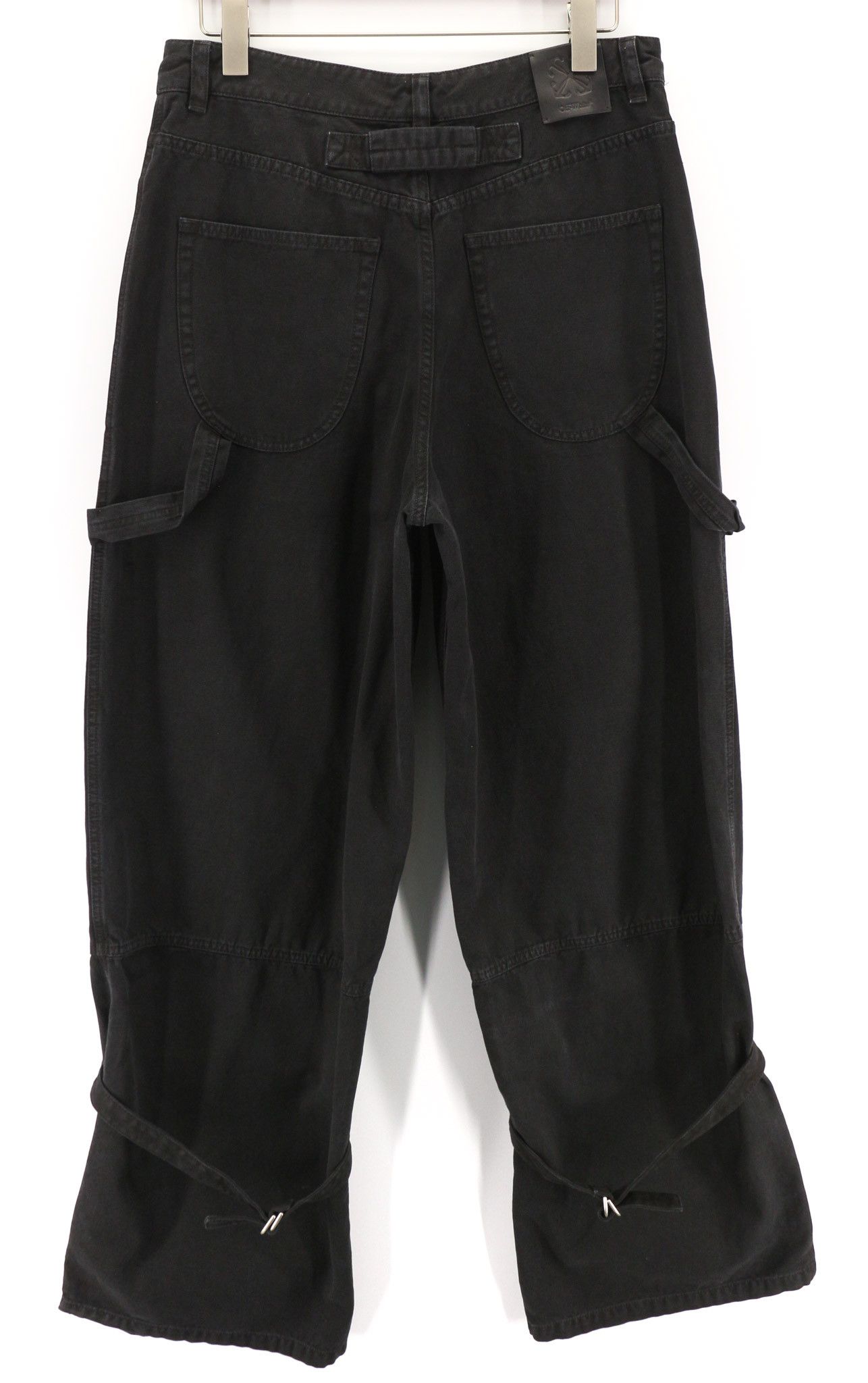 Off-White W34 Relaxed Black Cotton Dyed Cargo Button Fly 80250 Size US 34 / EU 50 - 2 Thumbnail