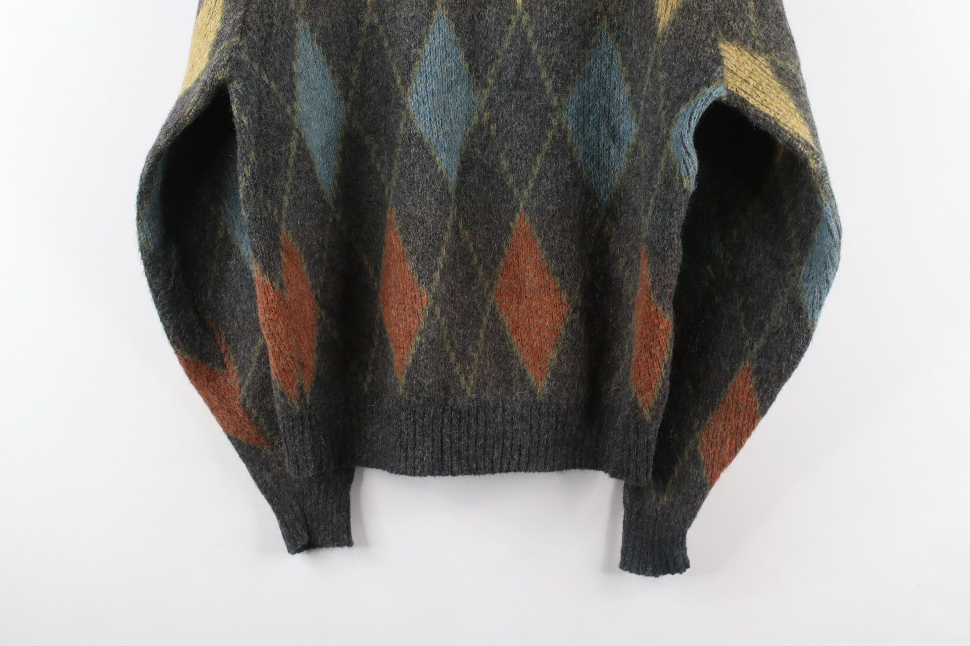 Vintage Vintage 50s 60s Streetwear Knit Argyle Diamond Sweater USA Size US M / EU 48-50 / 2 - 7 Thumbnail
