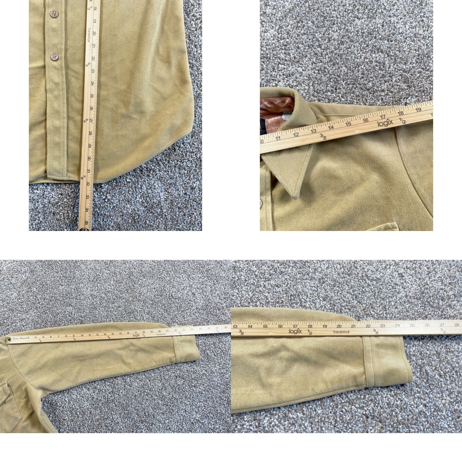 Lee VTG 80s Lee Fleece Shirt Men's Large Beige USA Made Workwear Big Collar Button-Up Size US L / EU 52-54 / 3 - 8 Thumbnail