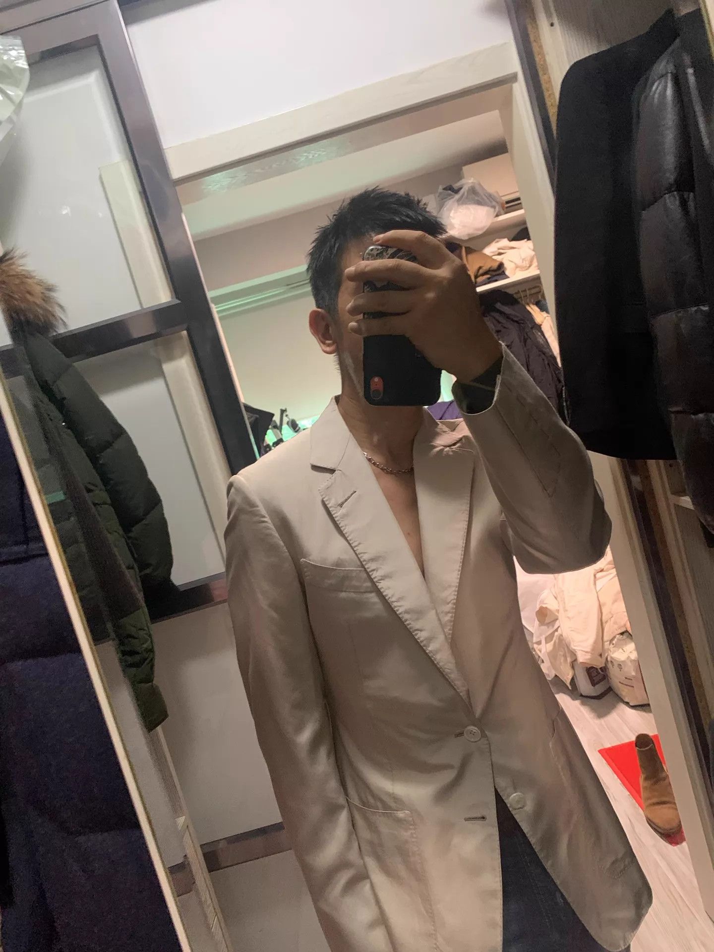 Tom Ford TOM FORD New Silk Blazer 46 EU Cream Adjustable Size 46R - 1 Thumbnail