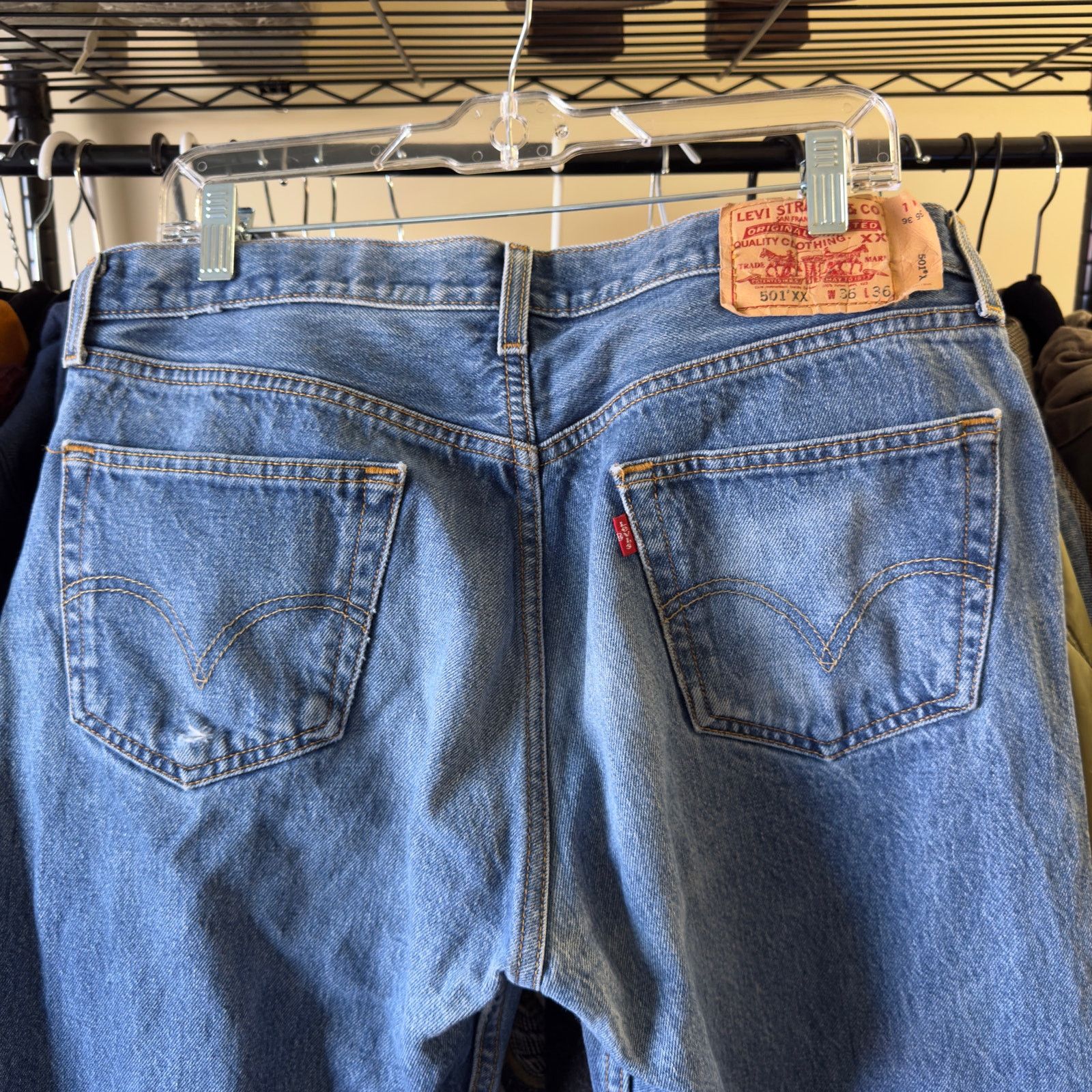 Levi's Levis 501 XX shrink to fit y2k Jeans 34 x 32 Size US 34 / EU 50 - 4 Thumbnail