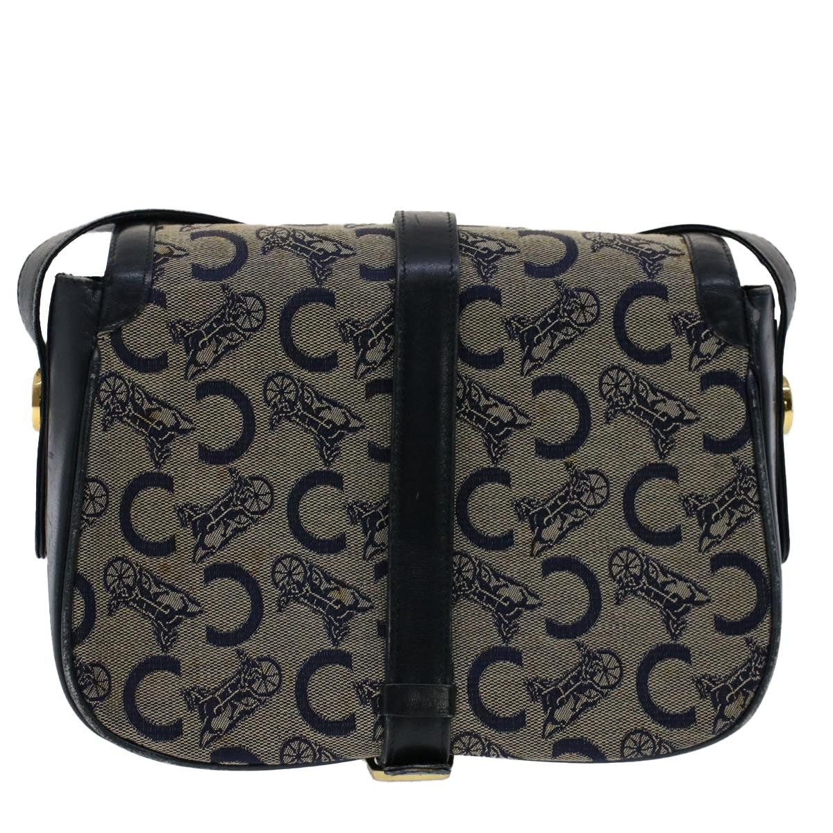 Celine CELINE C Macadam Canvas Shoulder Bag Navy Size ONE SIZE - 3 Thumbnail