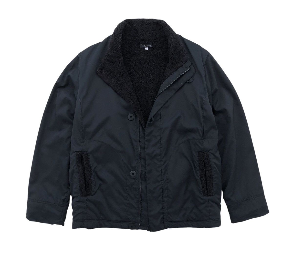 Y's Y's for living Lined Fleece Bomber Jacket Size L / US 10 / IT 46 - 1 Thumbnail