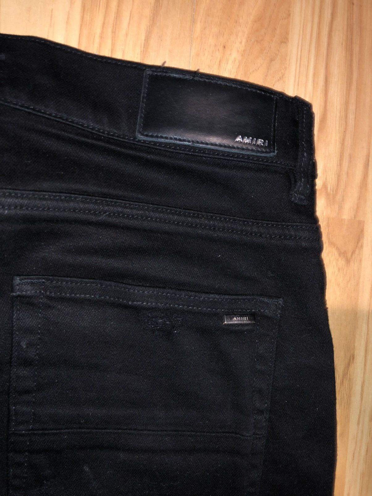 Amiri Amiri Black MX1 Distressed Skinny Jeans Size - 31 Size US 31 - 11 Thumbnail