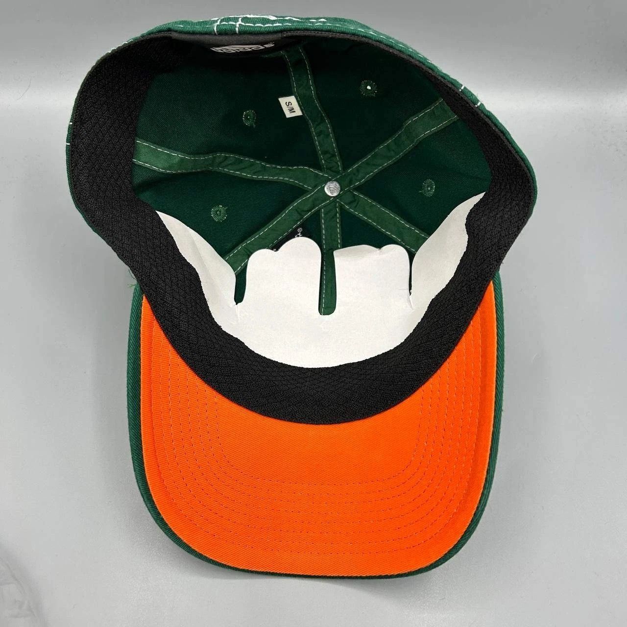 Adidas Miami Hurricanes Hat Men Green Adidas Stretch Fitted Cap S-M Size ONE SIZE - 2 Thumbnail