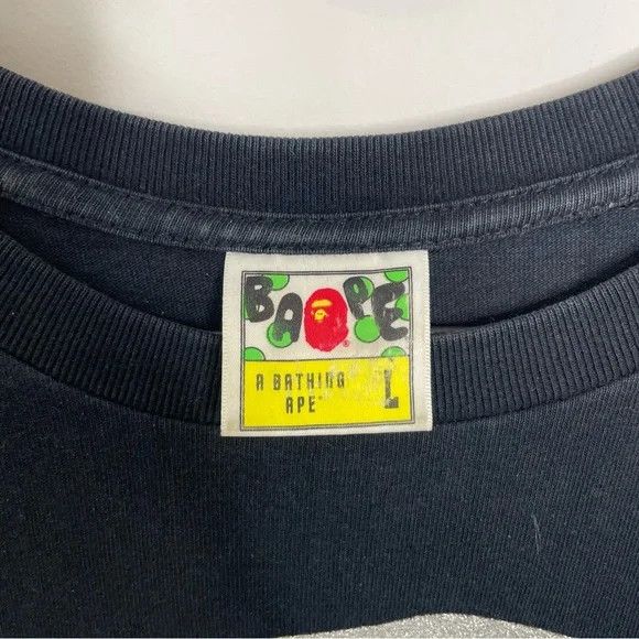 Bape Bape A Bathing Ape Big Ape Head Glitter Tee Black L Size US L / EU 52-54 / 3 - 5 Thumbnail