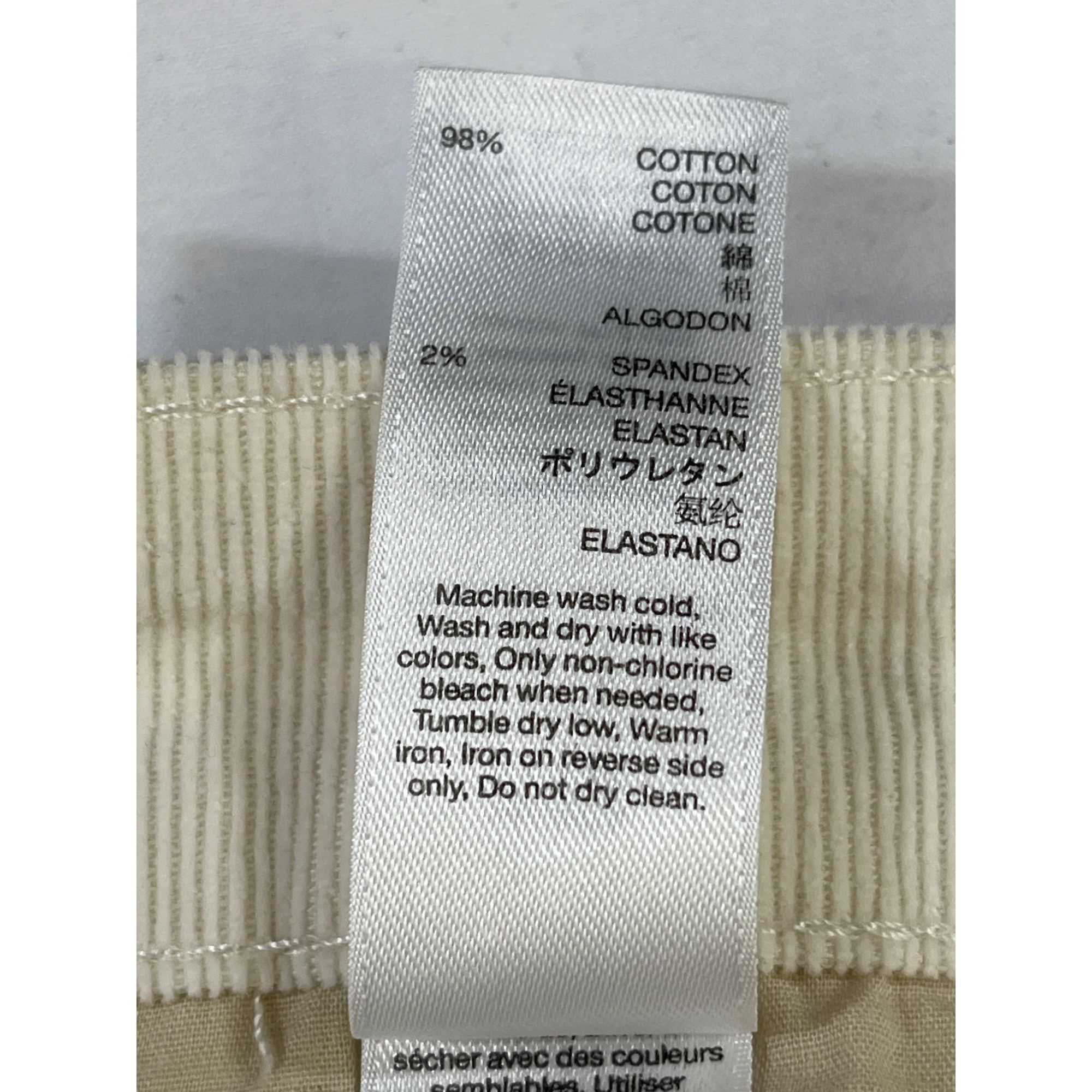 Gap Gap Women's White Corduroy Pants/Super Skinny Size 14/32R SK Size 36" / US 14 / IT 50 - 7 Thumbnail