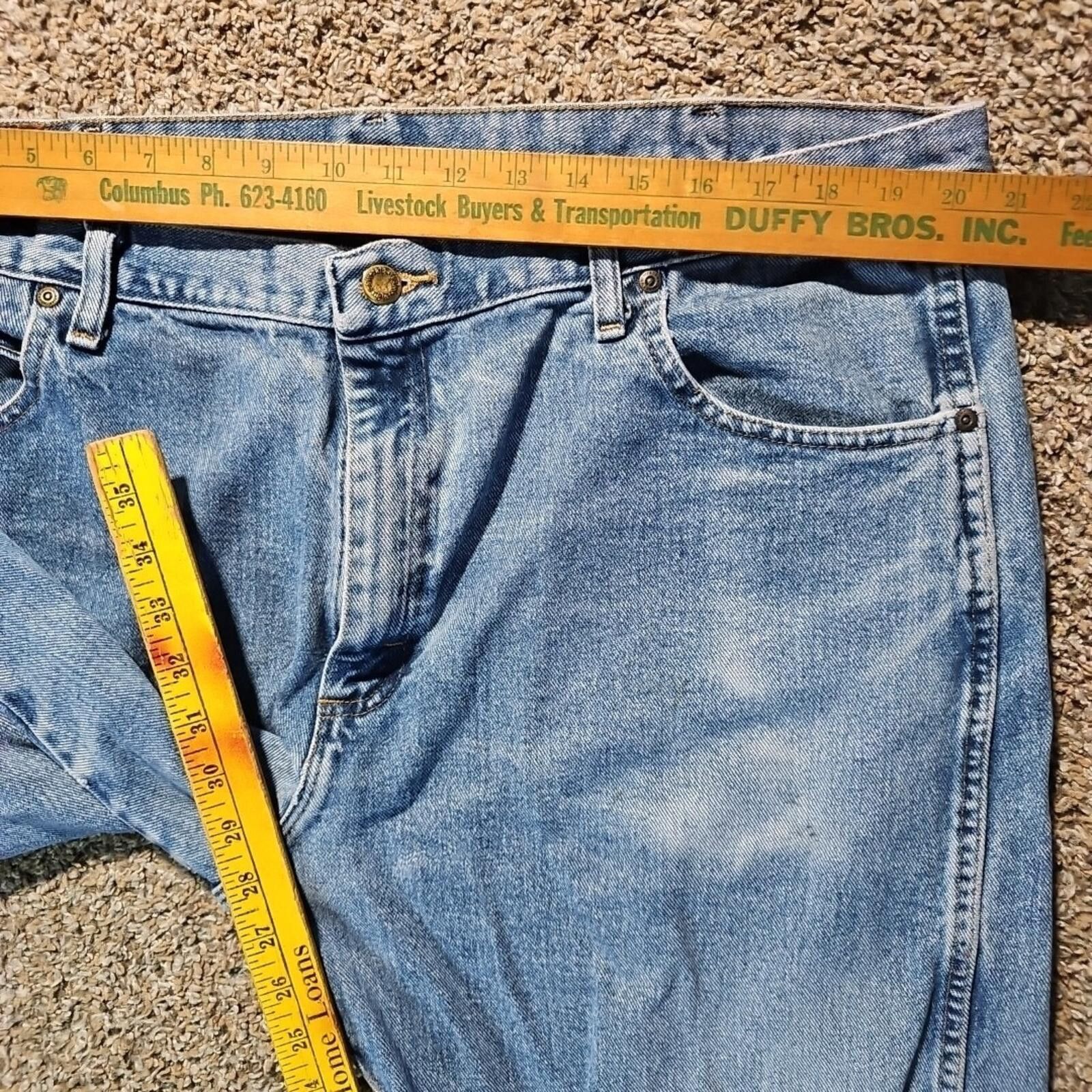 Wrangler Wrangler Rugged Wear Straight Blue Jeans APPROX 42x28 Size US 42 / EU 58 - 3 Thumbnail