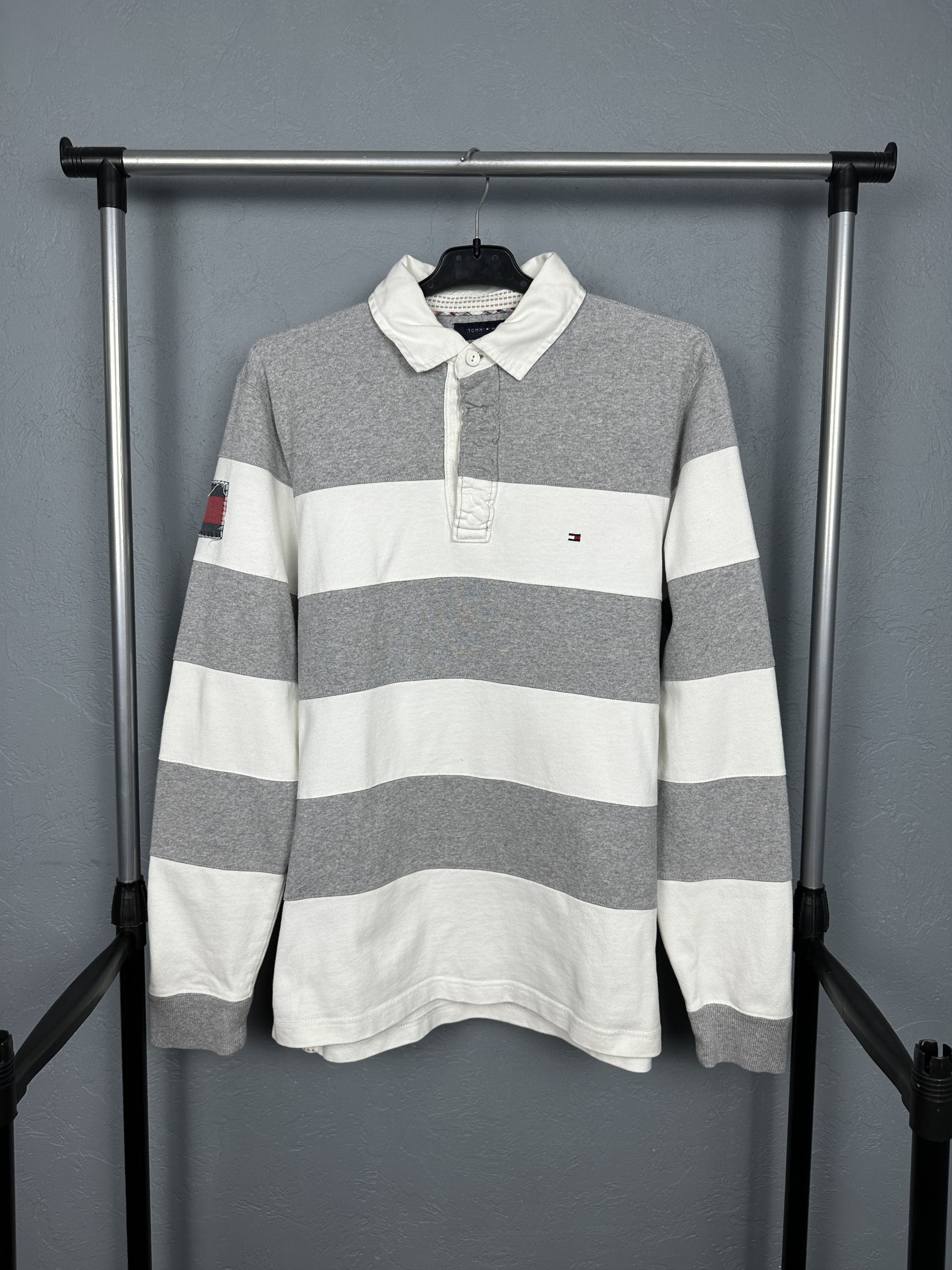 Tommy Hilfiger × Vintage Tommy Hilfiger Vintage Mens Rugby Long Sleeve Polo Shirt Size US L / EU 52-54 / 3 - 1 Thumbnail