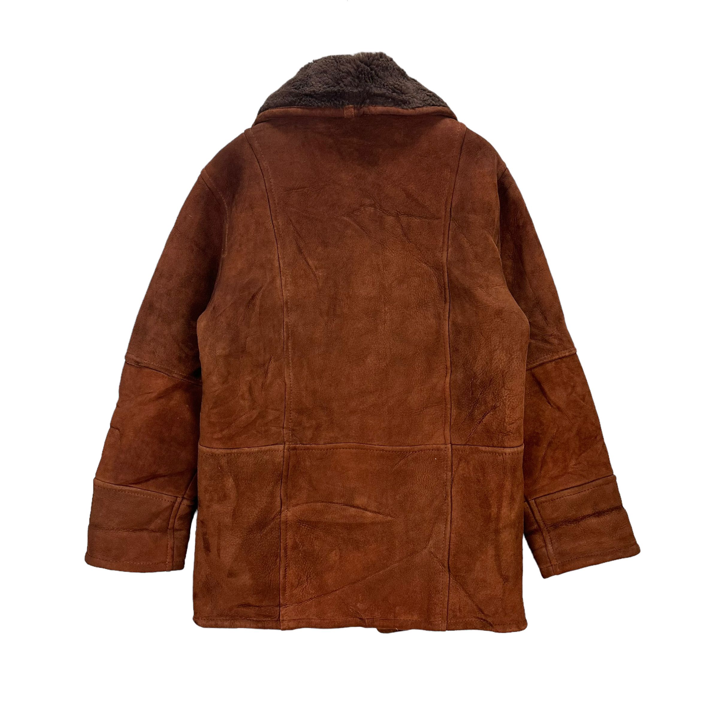 Vintage MISS BUG SHEEPSKIN SUEDE LEATHER COAT JACKET #8389-007 Size M / US 6-8 / IT 42-44 - 11 Thumbnail