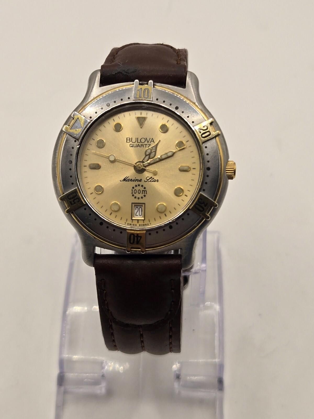 Bulova Marine Star Quartz Vintage (1992) MenS Watch in Gold, Men's