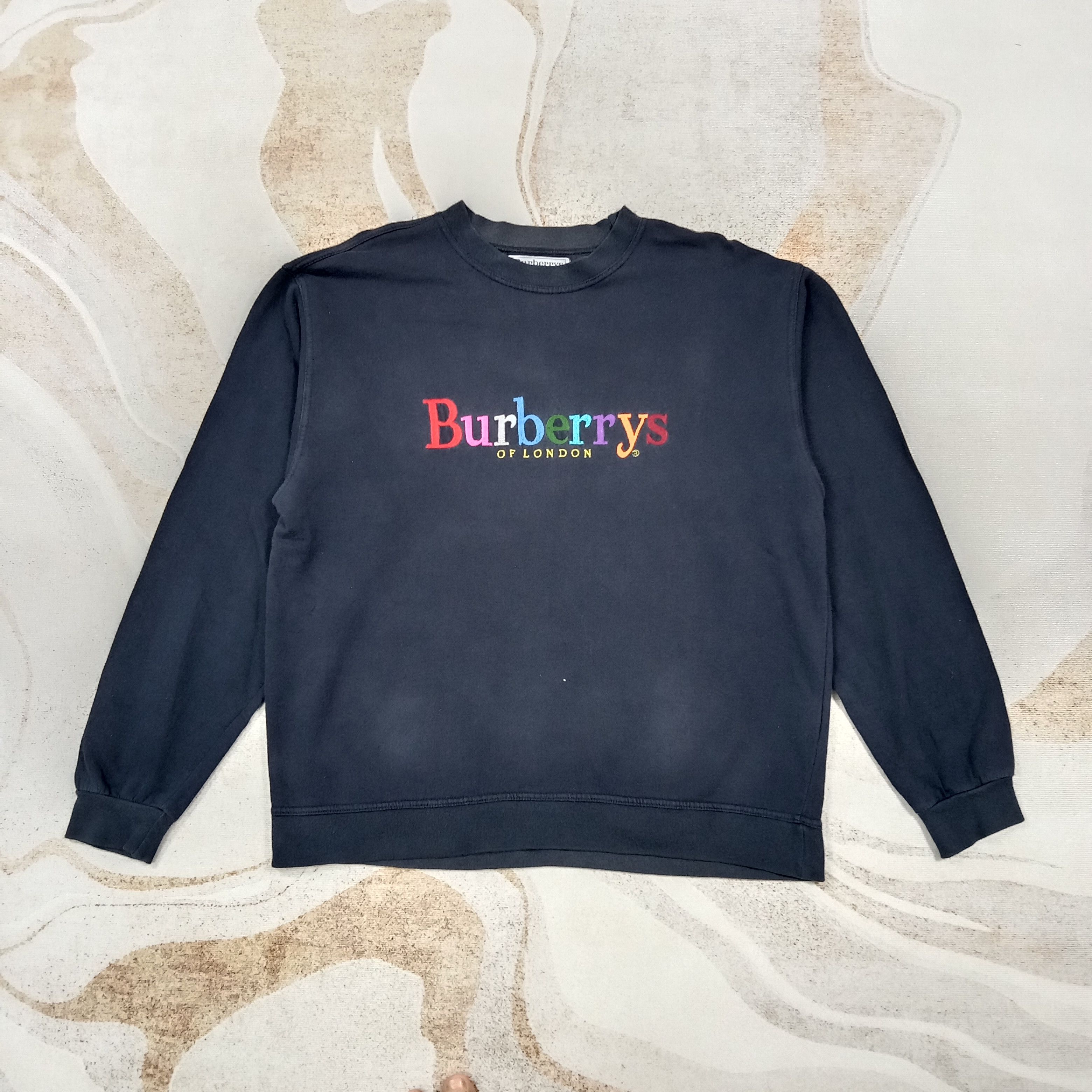 Burberry Burberrys London Spell Out Embroidery Sweatshirt C270N10 Size US L / EU 52-54 / 3 - 1 Thumbnail