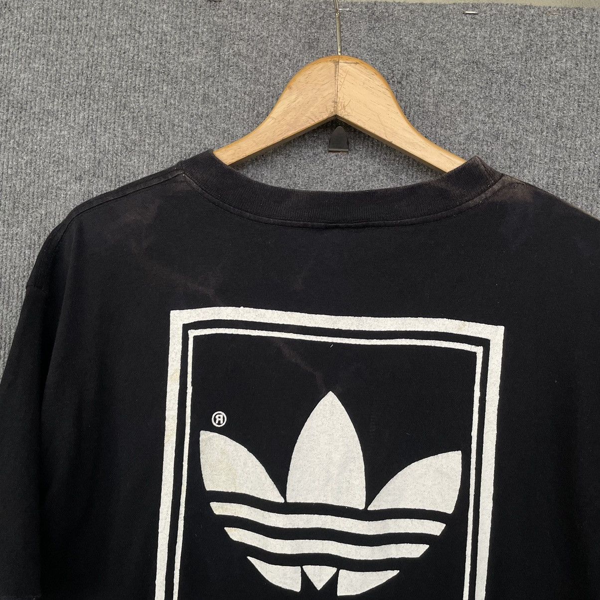 Adidas × Vintage 1990s Adidas Mirror Print Big Logo T Shirt Size US M / EU 48-50 / 2 - 9 Thumbnail