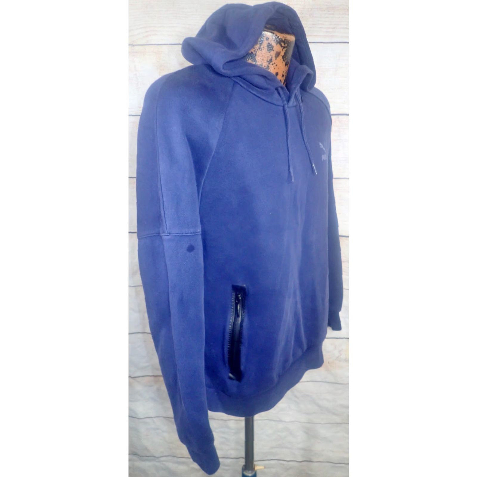 Puma VINTAGE PUMA Navy Blue Huge Spell Out Logo Pullover Hoodie Sweatshirt Mens M Navy Pullover Hoodie Logo 90s/2000s Mens Clothing Size US M / EU 48-50 / 2 - 3 Thumbnail