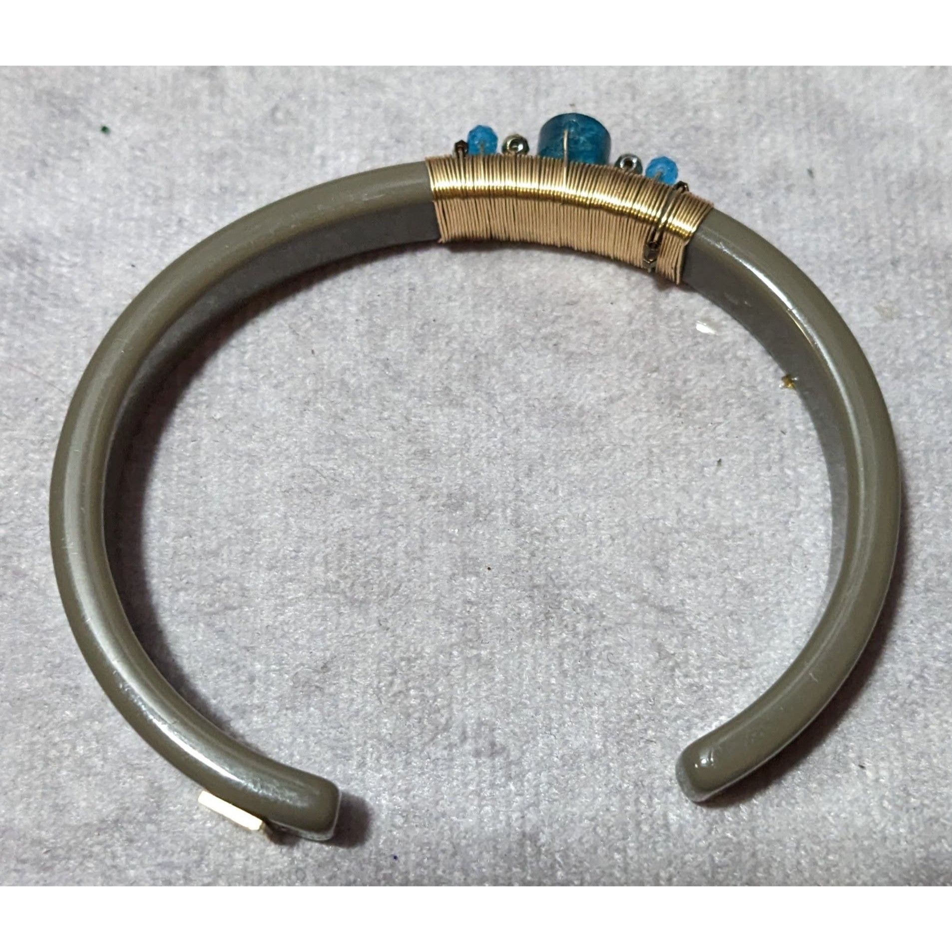 Other Zag Studious Grey And Gold Blue Gemmed Cuff Bracelet Size ONE SIZE - 11 Thumbnail