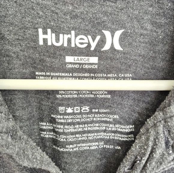 Hurley Heathered Short Slv Polo Shirt Comfy Fall Golf Spring Summer Size US L / EU 52-54 / 3 - 4 Thumbnail