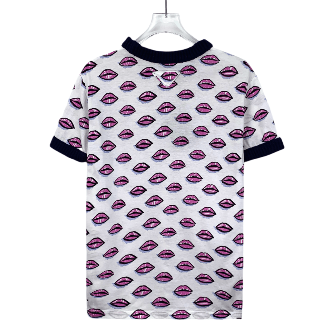 Prada Prada Black Cotton Triangle Logo Crewneck T-Shirt (Size S) Size M / US 6-8 / IT 42-44 - 8 Thumbnail