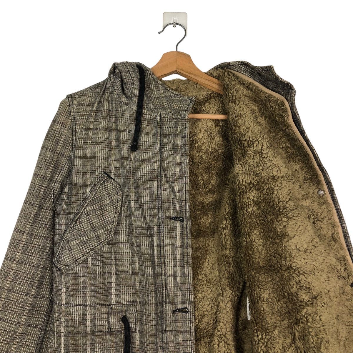 Japanese Brand 📌VINTAGE LONG JACKET SHEARLING FUR LINING BIKER REPLAY Size US XS / EU 42 / 0 - 14 Thumbnail