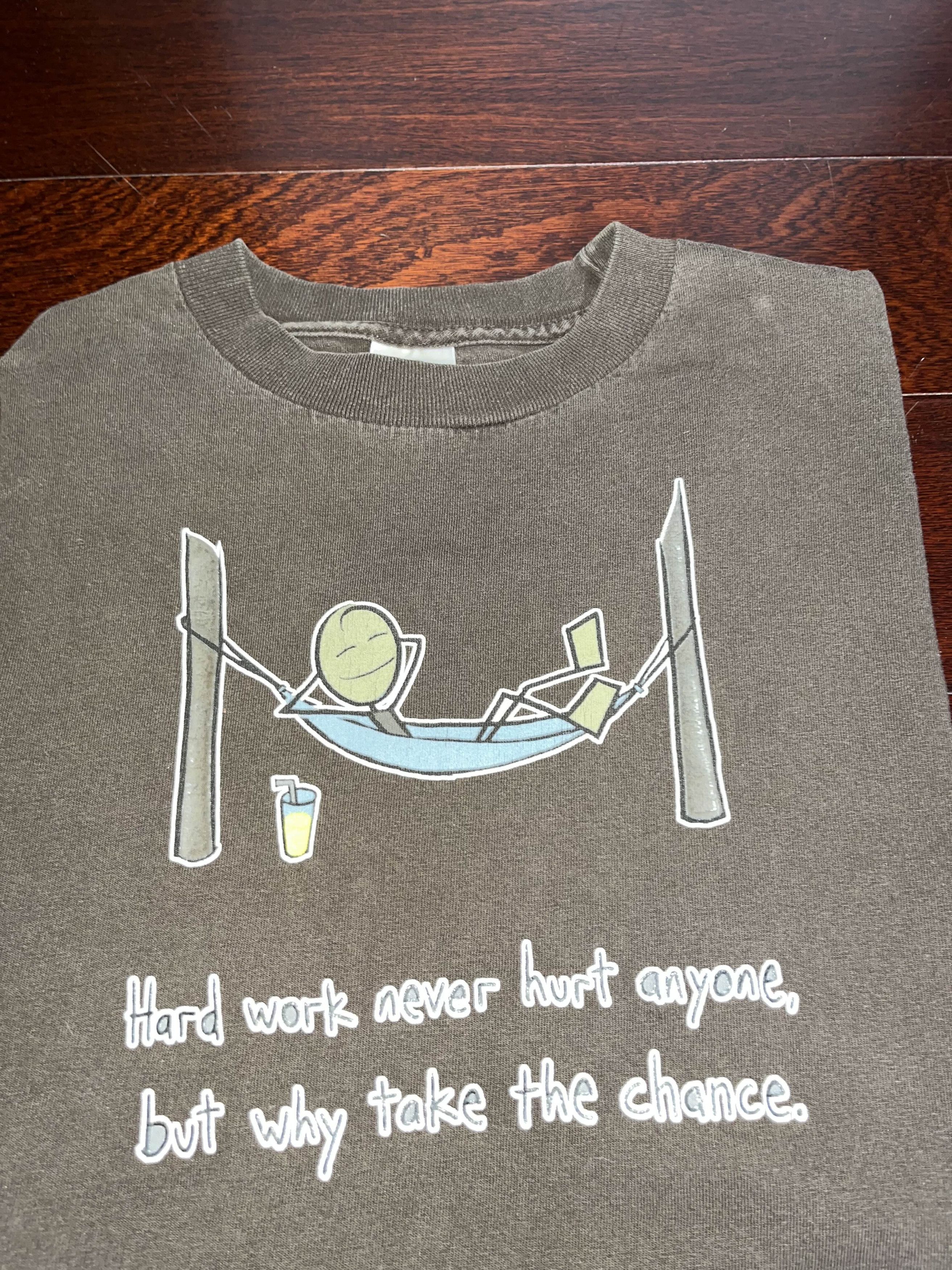 Vintage Vintage Y2K Hard Work Never Hurt Anyone Tee Size US M / EU 48-50 / 2 - 3 Thumbnail