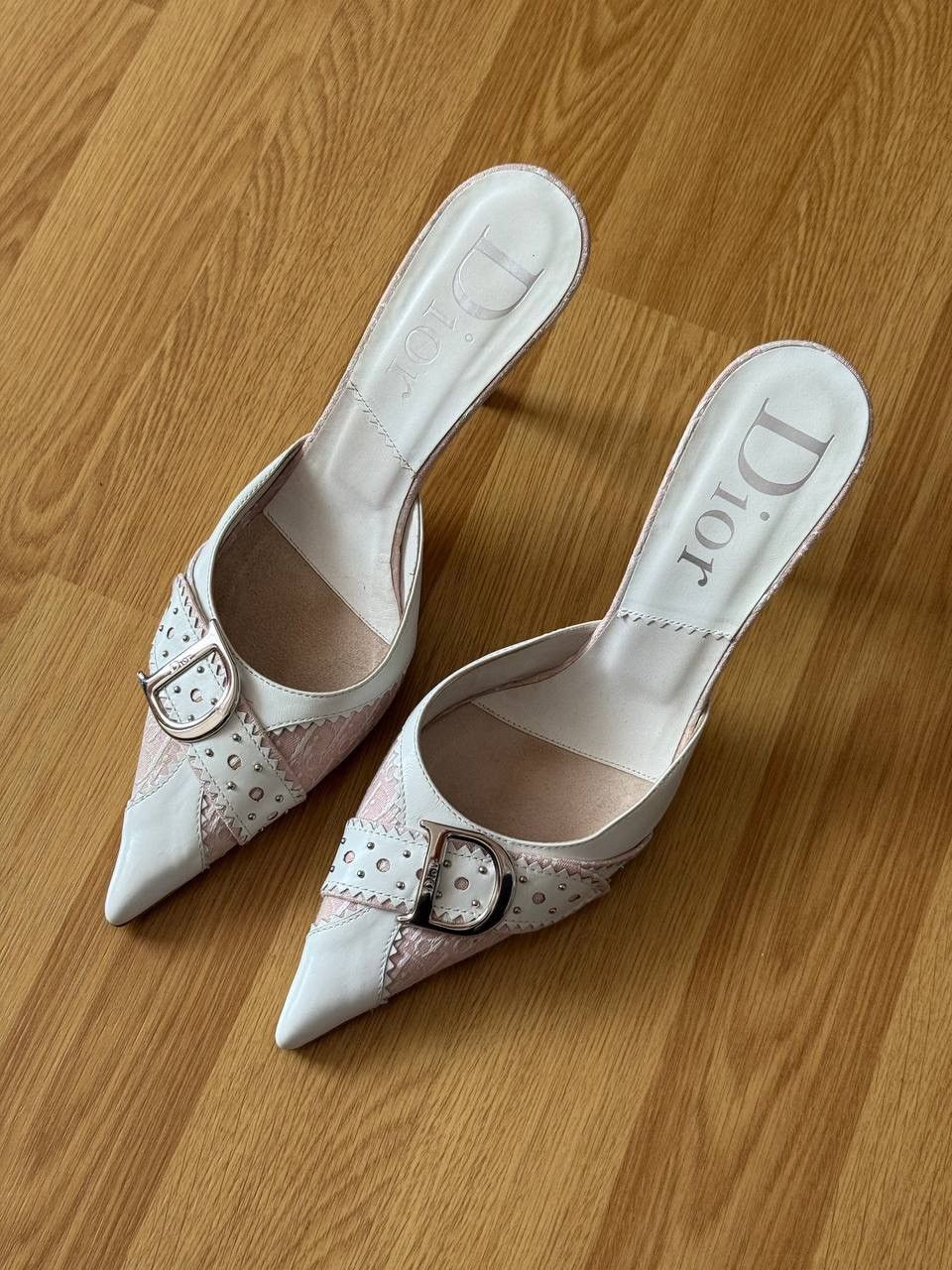 Dior Dior D-Stiletto leather heels mules vintage Size US 7.5 / IT 37.5 - 1 Thumbnail