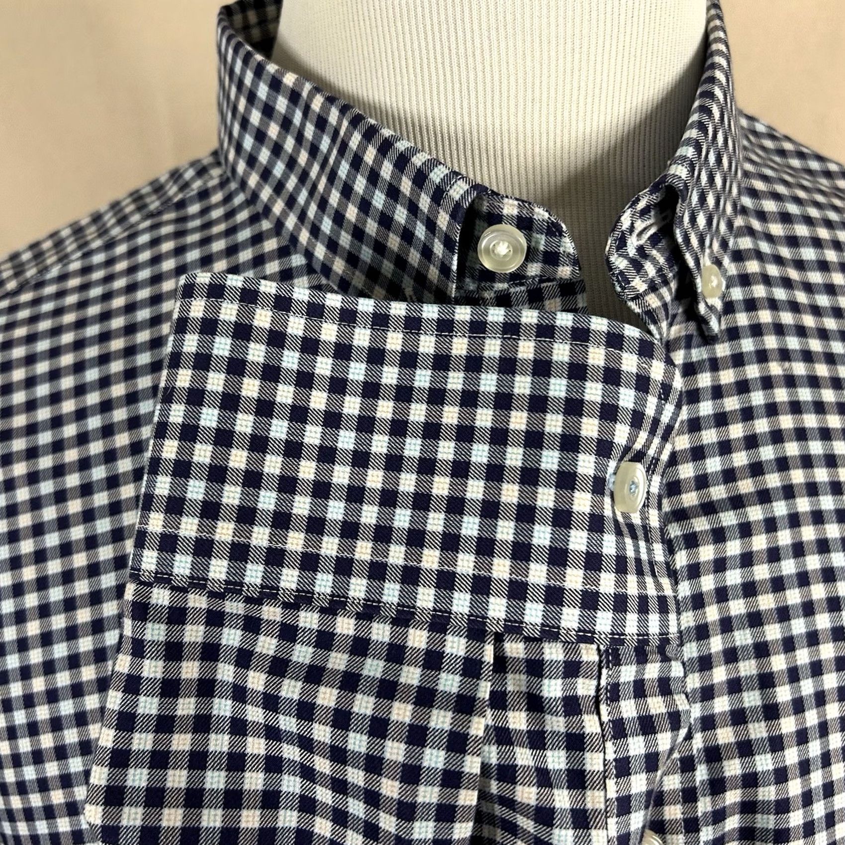 UNTUCKit UNTUCKit Button Down Shirt 2XLT Tall Wrinkle Free Blue White Plaid 100% Cotton Size US XXL / EU 58 / 5 - 4 Thumbnail