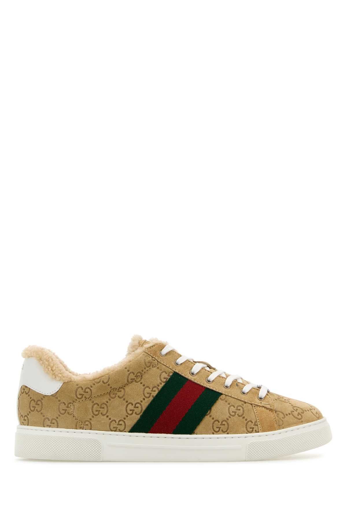 Gucci Camel Suede Ace Sneakers Size US 7 / EU 40 - 1 Thumbnail