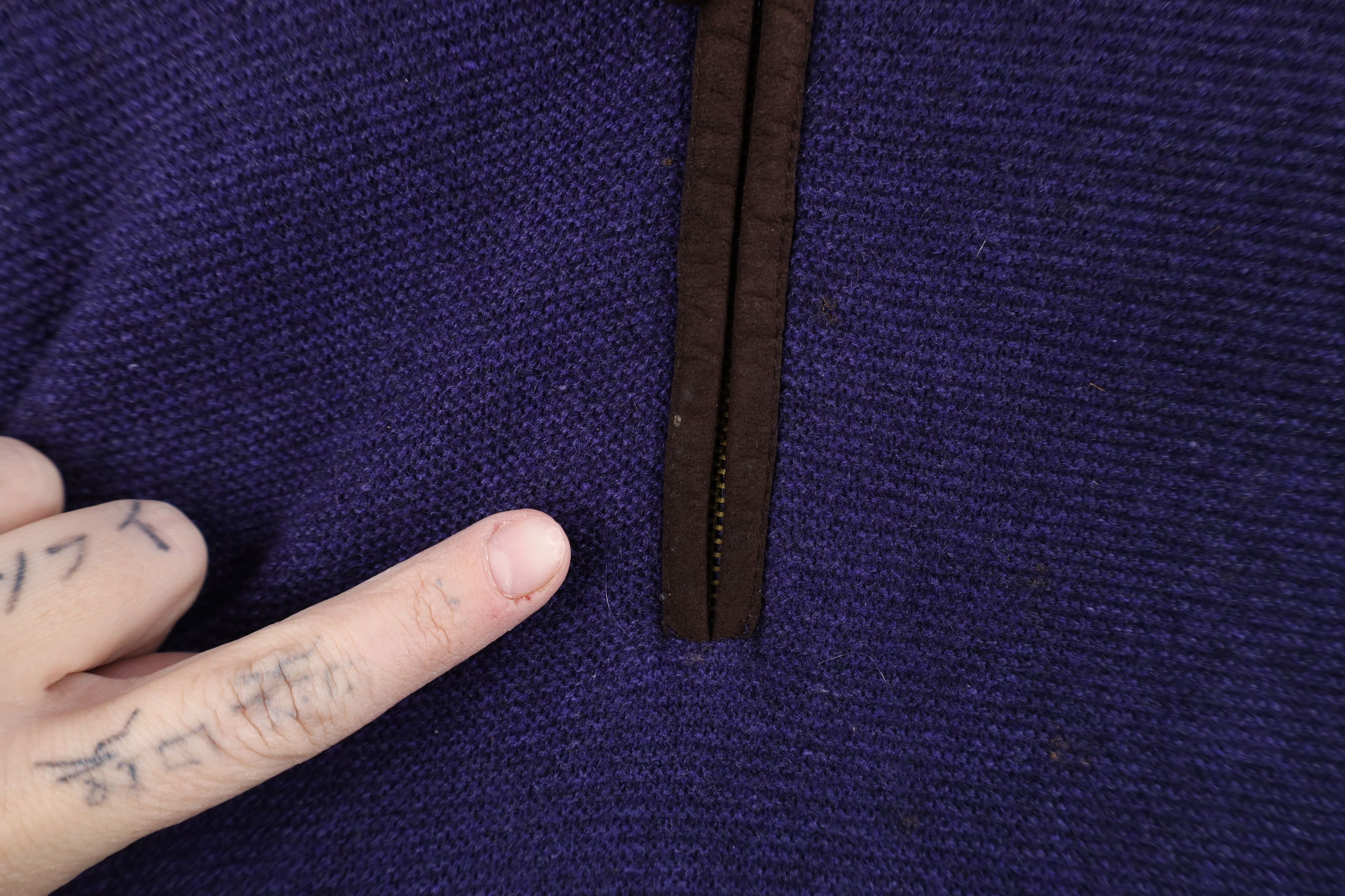 Vintage Vintage Streetwear Cashmere Knit Half Zip Sweater Purple Size US XL / EU 56 / 4 - 6 Thumbnail