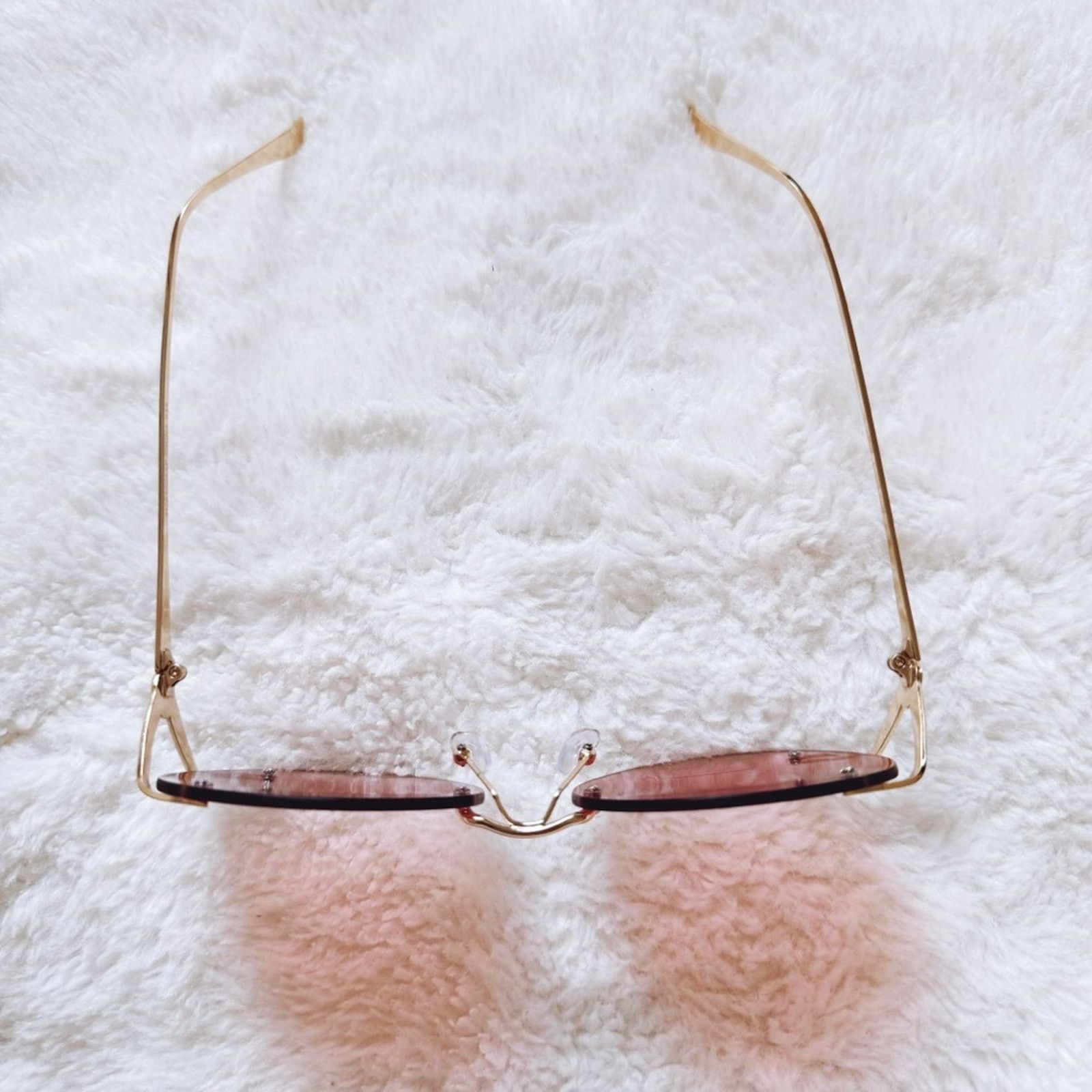 Other Ruth Clear Orange Round Metal Sunglasses Size ONE SIZE - 6 Thumbnail