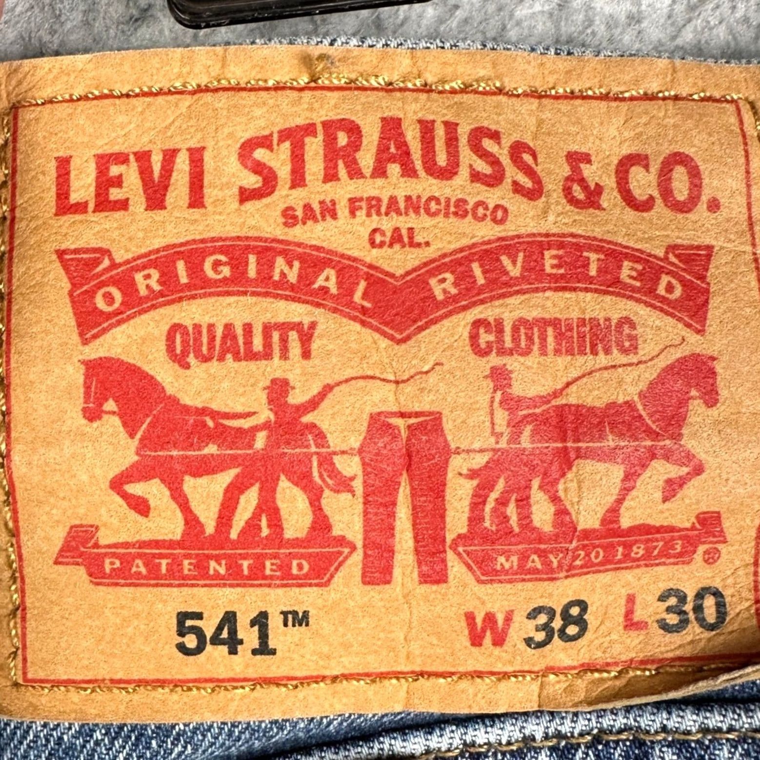 Levi's Levi's 541 Jeans Mens 38X30 Blue Athletic Tapered Stretch Denim Jeans Shirt? Size US 38 / EU 54 - 3 Thumbnail