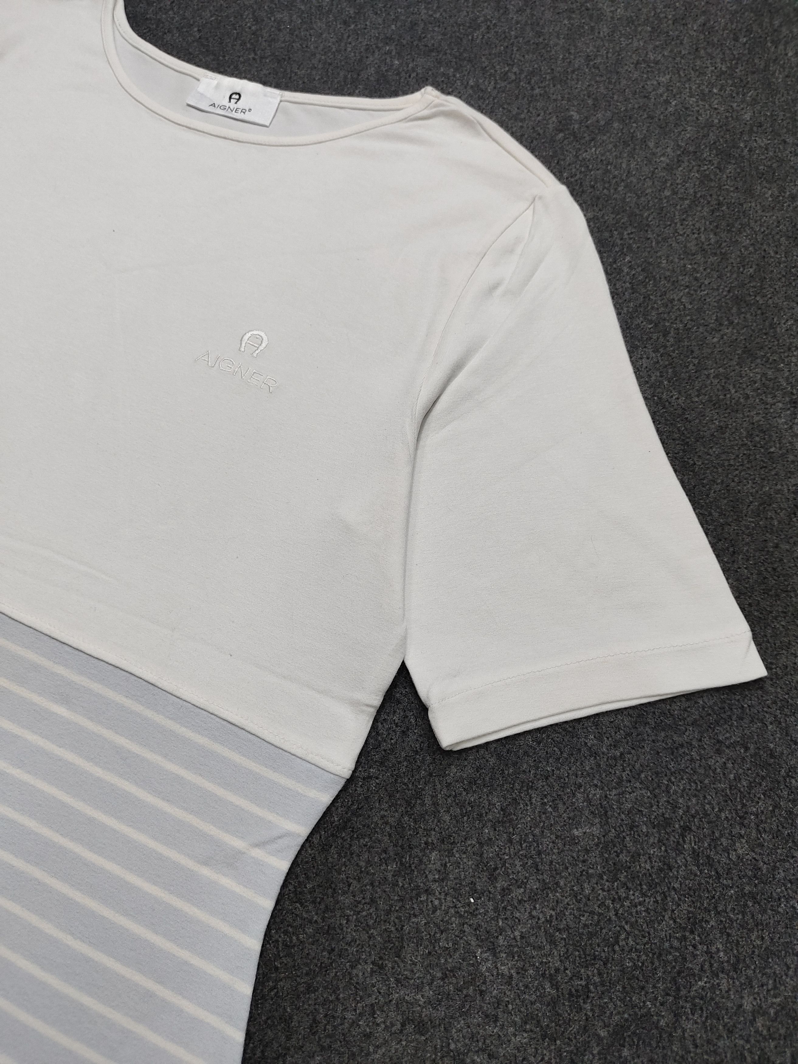 Aigner 2000s Aigner- Minimal Panel Embroidered Logo Viscose Tshirt Size M / US 6-8 / IT 42-44 - 6 Thumbnail