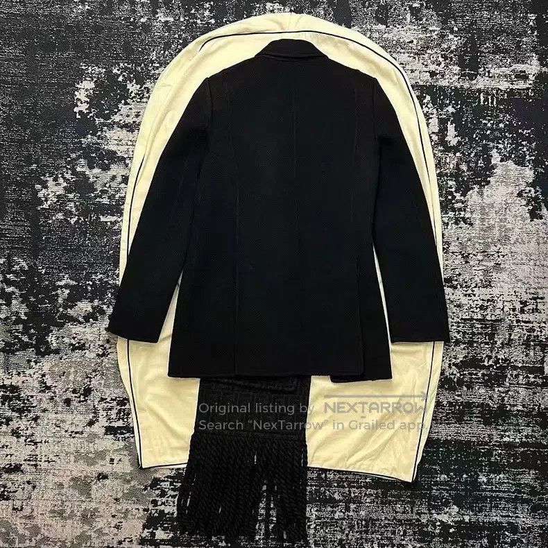 Fendi Fendi Black inner all-over print fringed wool coat Size 4XL / US 24-26 - 6 Thumbnail
