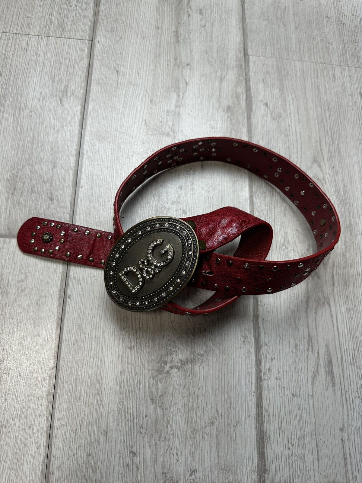 Vintage  Dolce & Gabbana Red Leather Belt with Silver Buckle Leather belt Dolce & Gabbana Red size 70 cm in Leather  main image 4