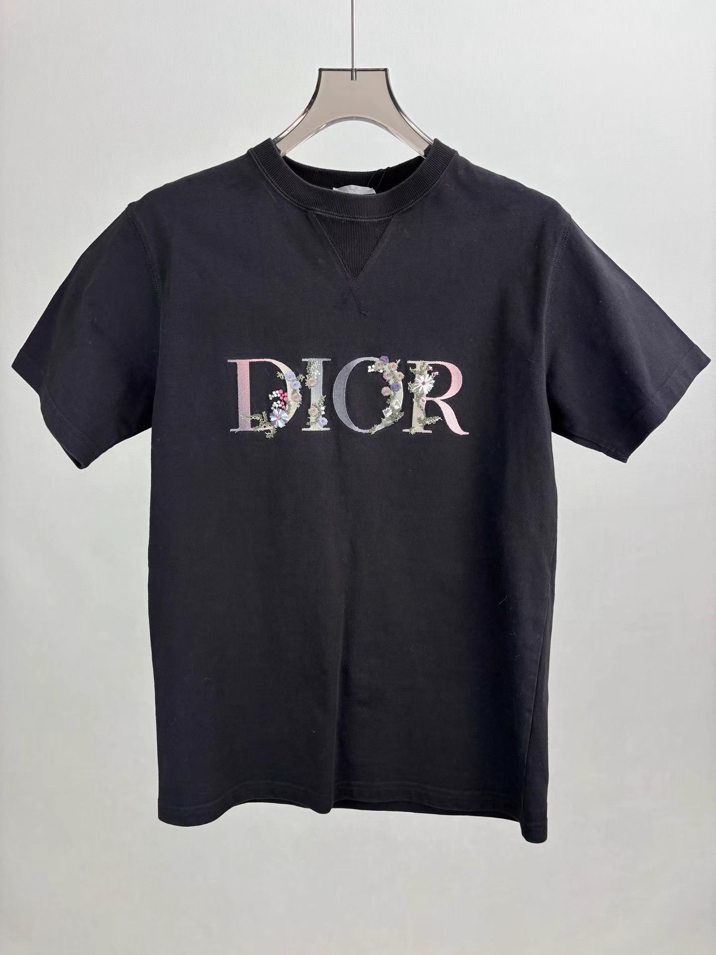 Dior DIOR Black Floral Print Short Sleeve Tee Size US S / EU 44-46 / 1 - 1 Thumbnail