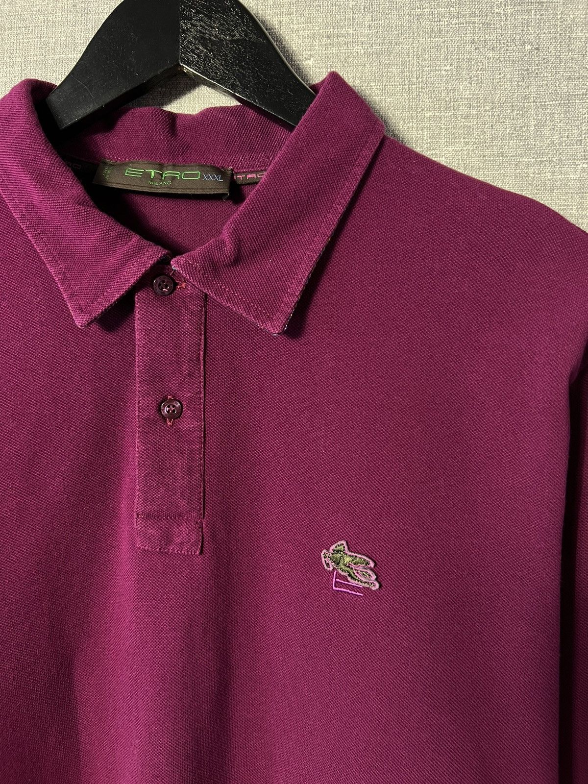 Etro Etro Milano Luxury Cotton Polo Long Sleeve Collared Tee Size US XL / EU 56 / 4 - 3 Thumbnail