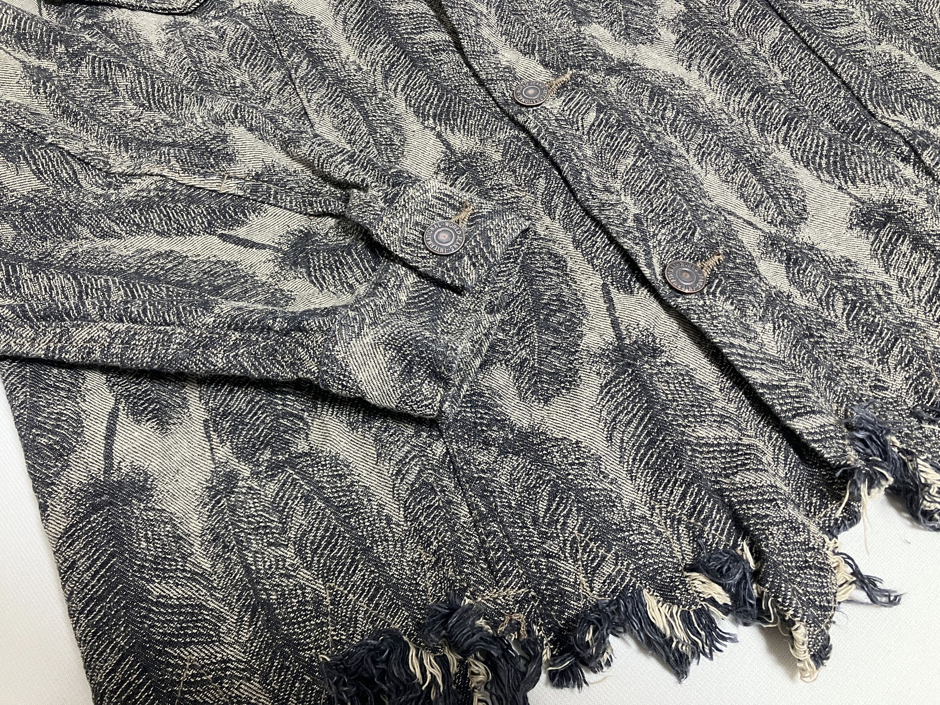 Kapital Kapital 12oz Magpie feather Denim 3rd Jacket black beige new Size US XL / EU 56 / 4 - 4 Thumbnail
