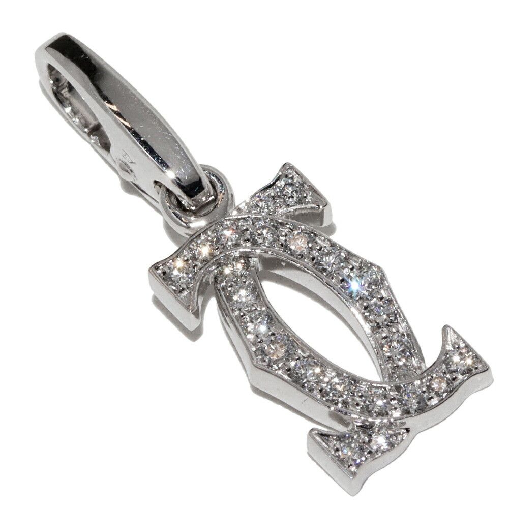 Cartier Cartier Cartier K18WG 2C Charm Pendant Top B30103 Metal Pendant B30103 Size ONE SIZE - 1 Thumbnail
