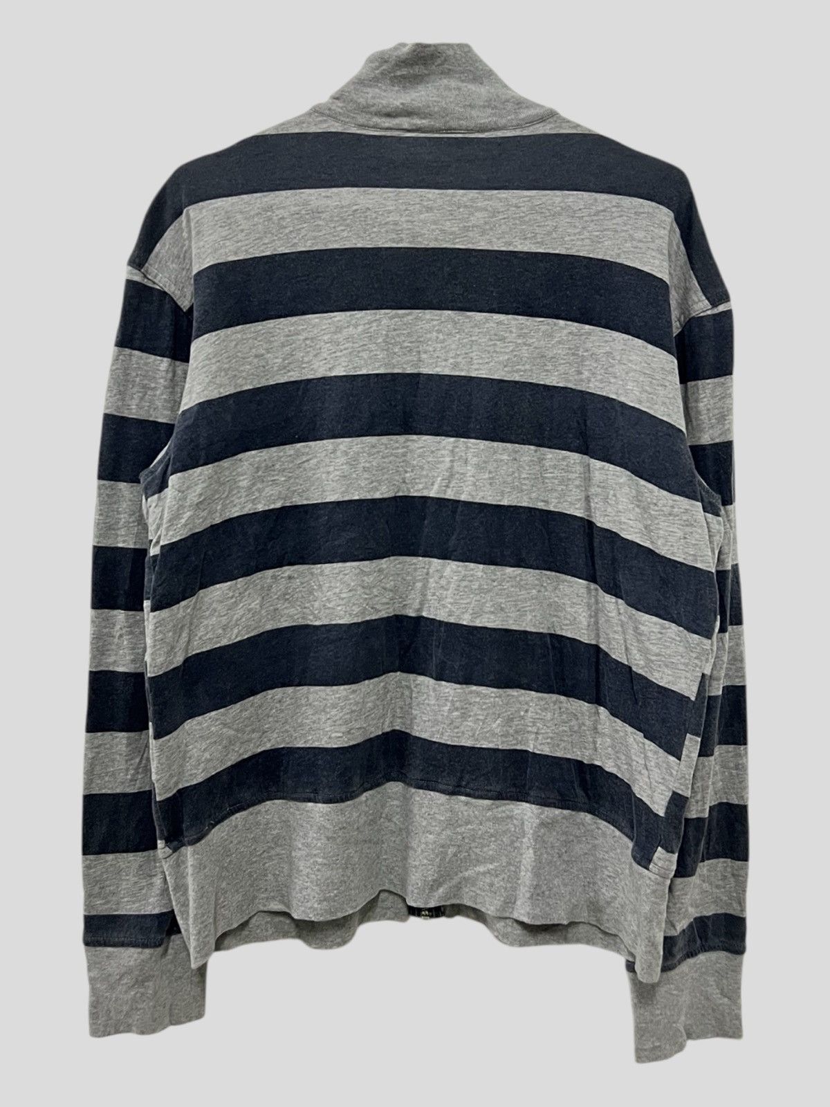 Comme des Garcons AW16 Border Striped Big Utility Pocket Zipper Mock Neck Swtr Size US M / EU 48-50 / 2 - 4 Thumbnail