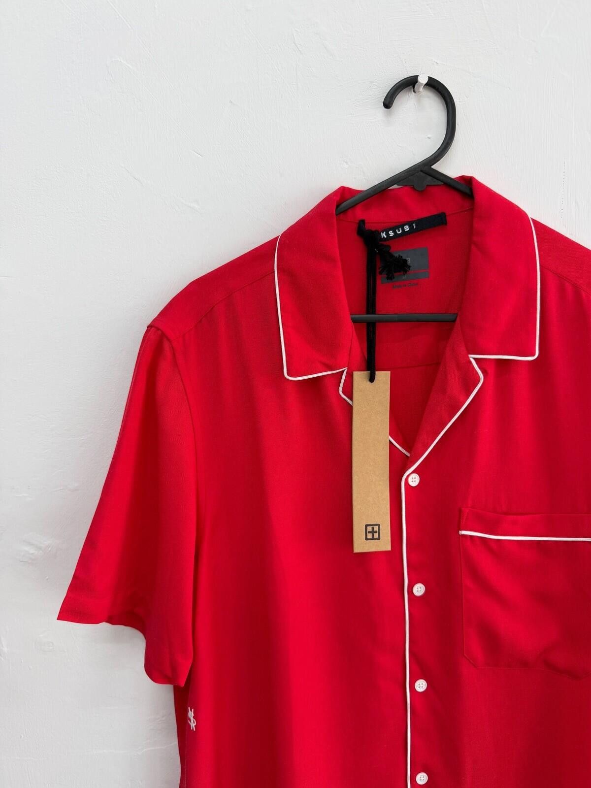 Ksubi new ksubi medium m short sleeve resort shirt downtown red Size US M / EU 48-50 / 2 - 2 Thumbnail