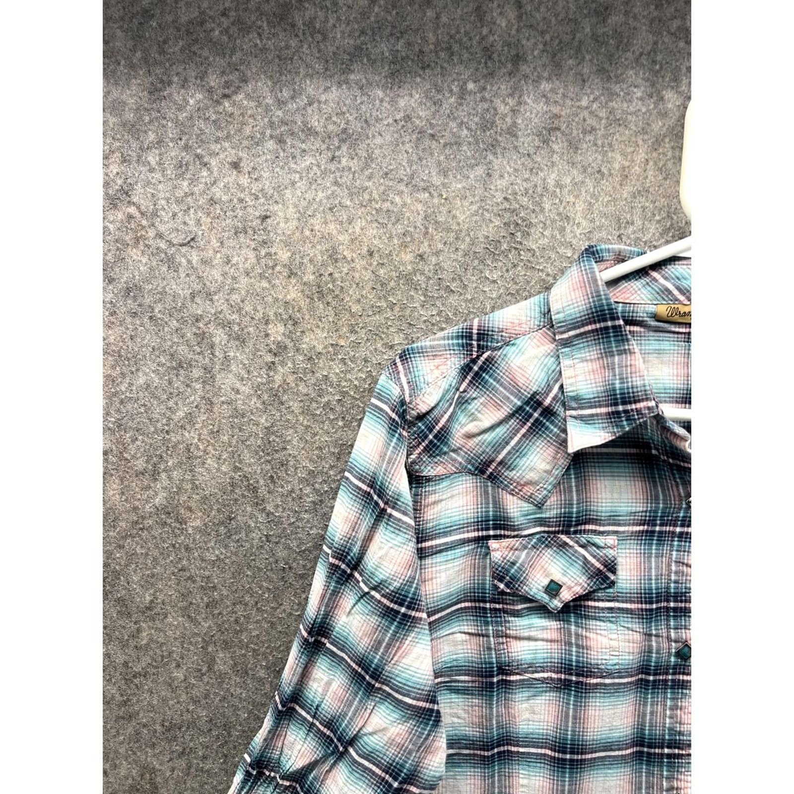 Wrangler Wrangler Shirt Womens Large Blue Plaid Button Front Long Sleeve Western Top Vintage Size L / US 10 / IT 46 - 7 Thumbnail
