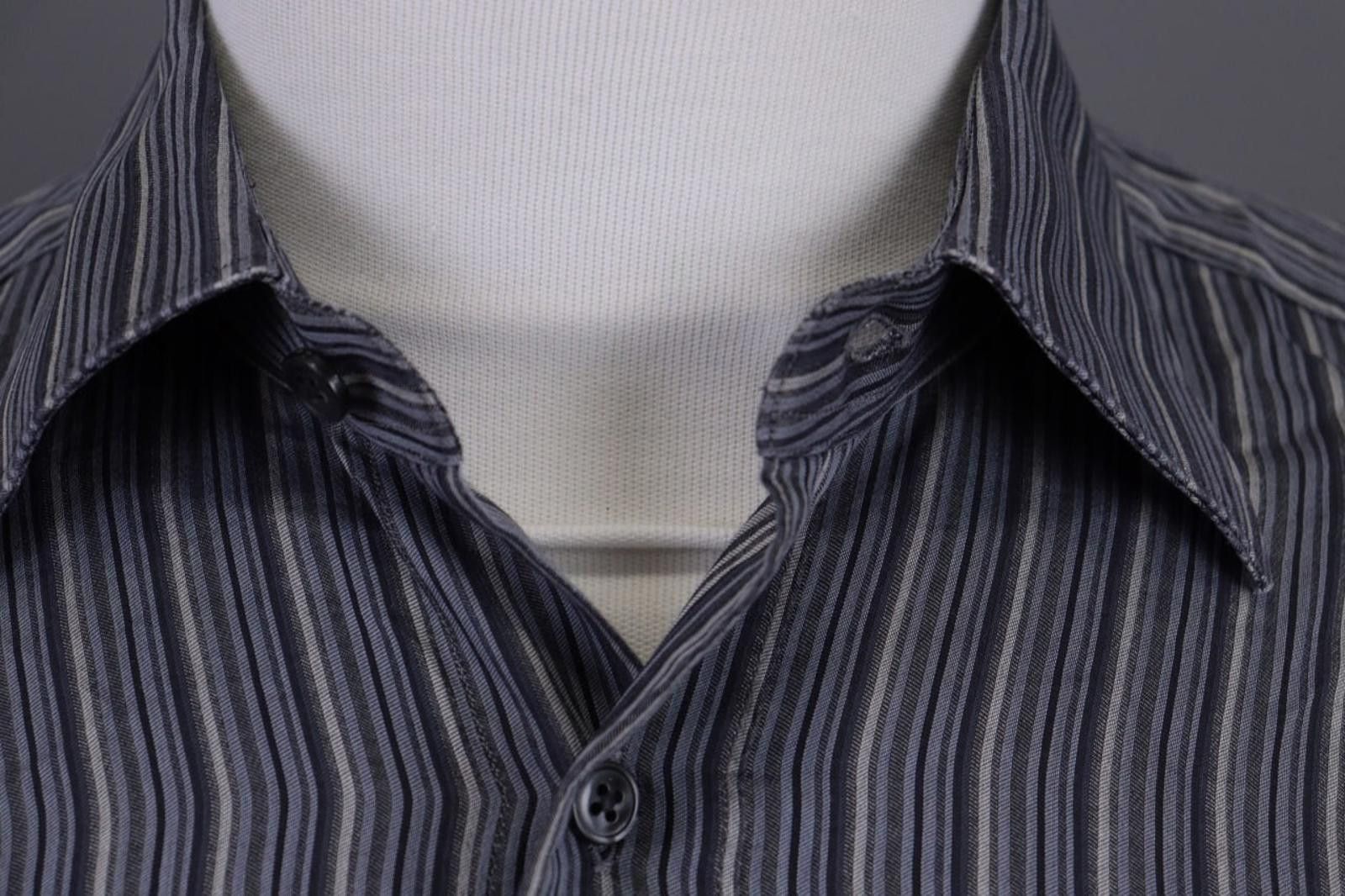 Ermenegildo Zegna Zegna City Blue Stripe Button Down Shirt Size 3 / M Size US M / EU 48-50 / 2 - 4 Thumbnail