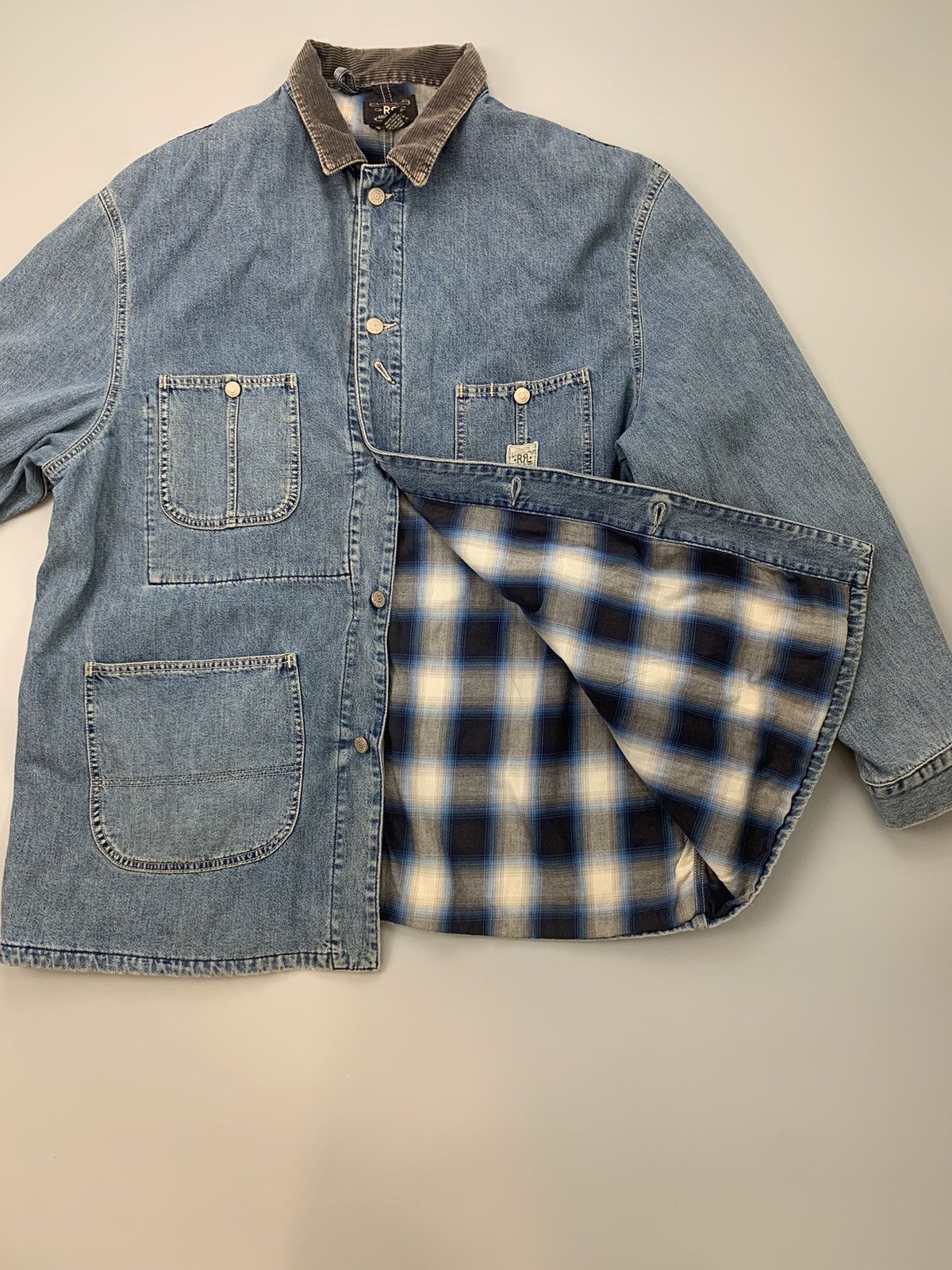 RRL Ralph Lauren × Vintage Archive Fall Of '93 RRL Ralph Lauren Chore Jackets Double RL Size US XL / EU 56 / 4 - 12 Thumbnail